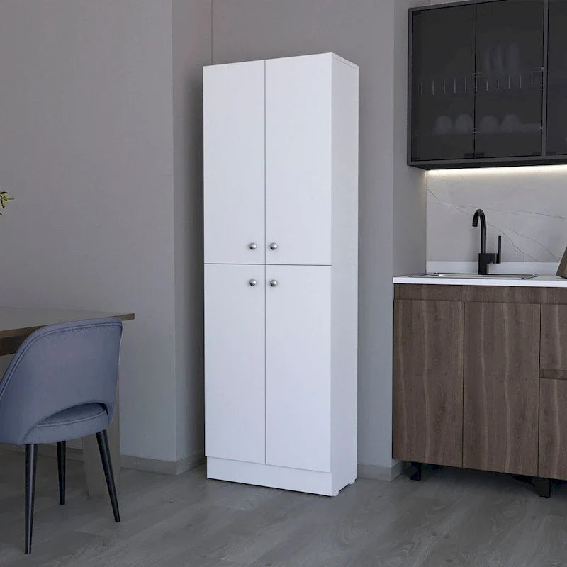Cameron Pantry Cabinet with 4 doors and 5 hidden shelves - N/A