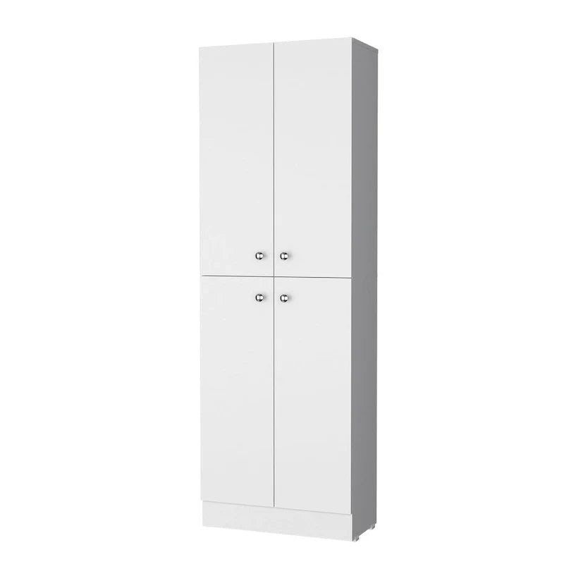 Armoire de rangement à 4 portes et 5 niveaux avec étagères dissimulées — Aucune donnée disponible