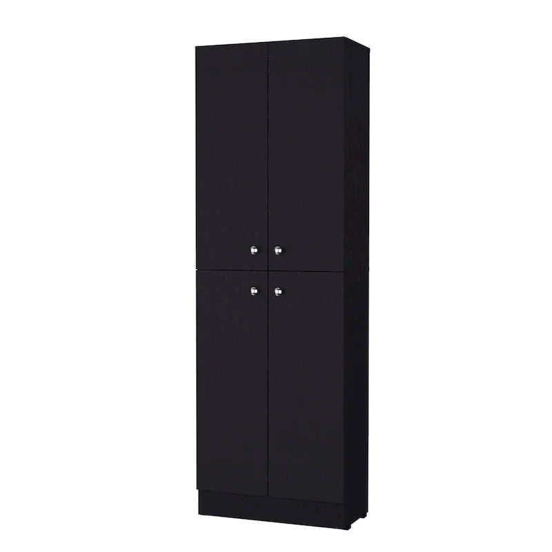 Armoire de rangement à 4 portes et 5 niveaux avec étagères dissimulées — Aucune donnée disponible