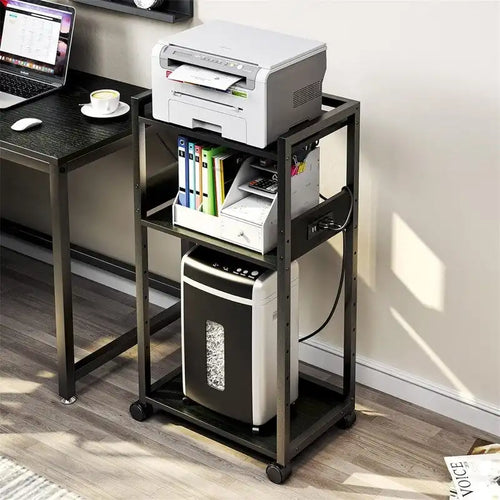 Soporte móvil para impresora de 3 niveles - 19D x 14W x 40H