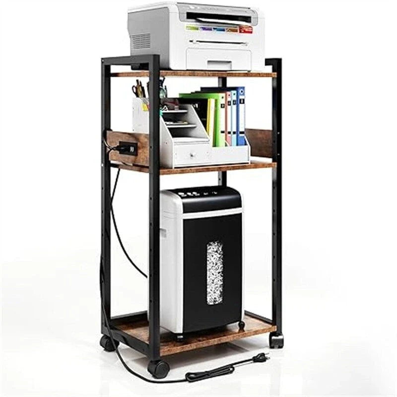 Soporte móvil para impresora de 3 niveles - 19D x 14W x 40H