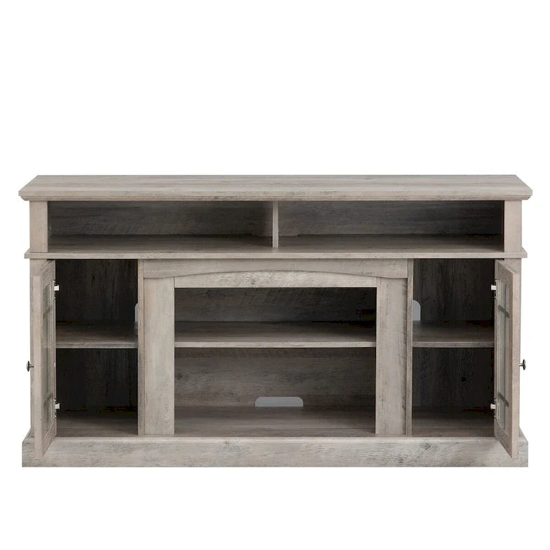 Meuble TV avec foyer électrique et télécommande