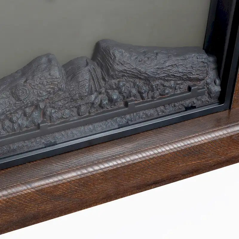 Mueble para TV con chimenea eléctrica y control remoto