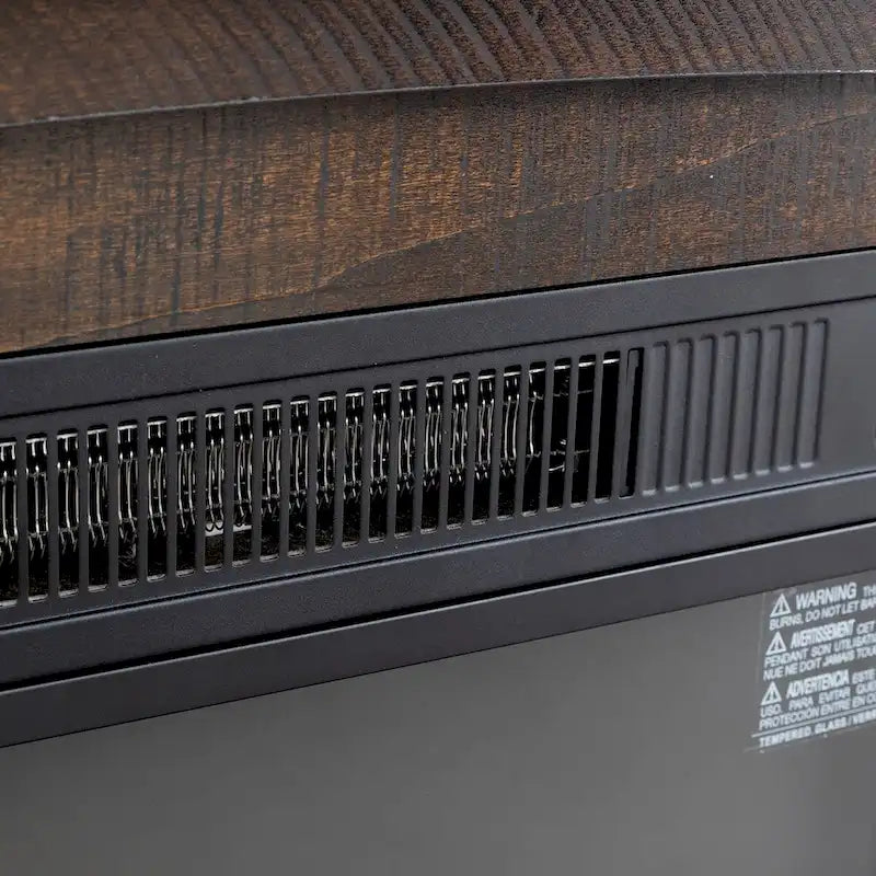 Mueble para TV con chimenea eléctrica y control remoto