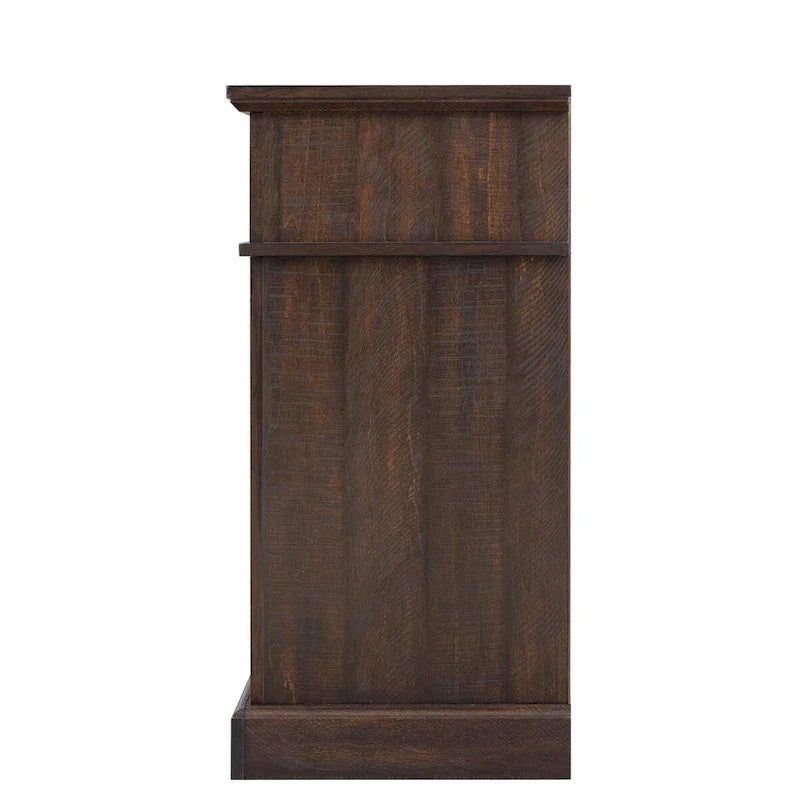 Mueble para TV con chimenea eléctrica y control remoto