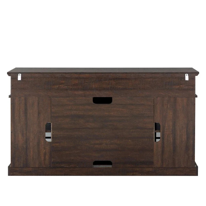 Mueble para TV con chimenea eléctrica y control remoto