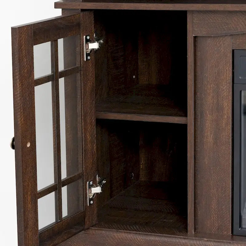 Mueble para TV con chimenea eléctrica y control remoto