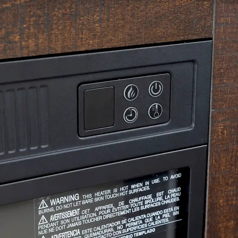 Mueble para TV con chimenea eléctrica y control remoto