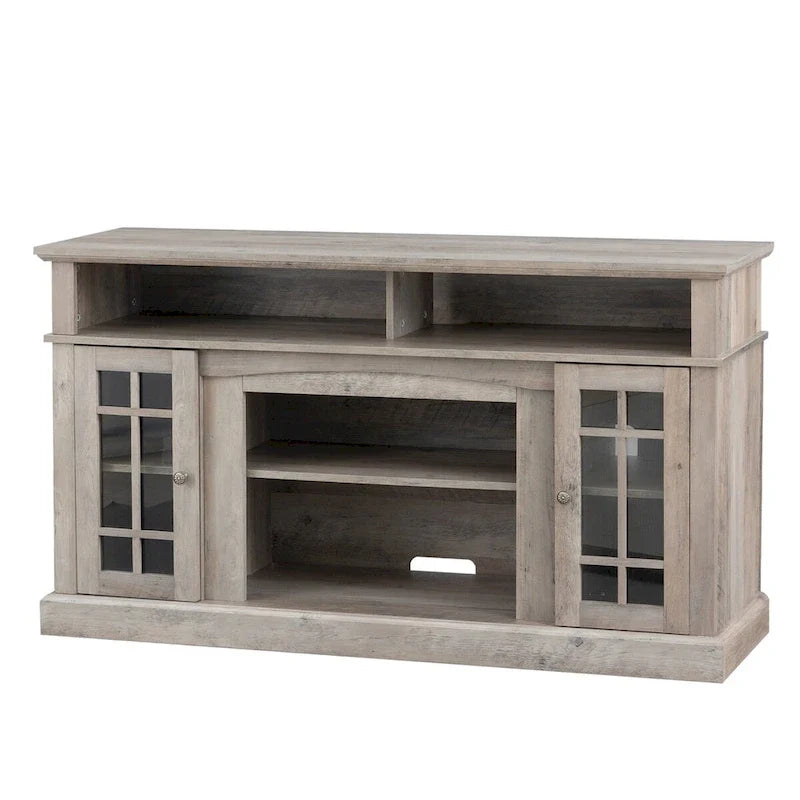 Mueble para TV con chimenea eléctrica y control remoto