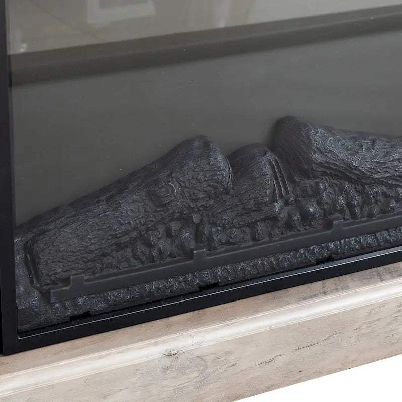 Mueble para TV con chimenea eléctrica y control remoto
