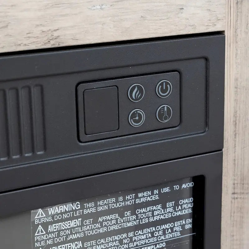 Mueble para TV con chimenea eléctrica y control remoto