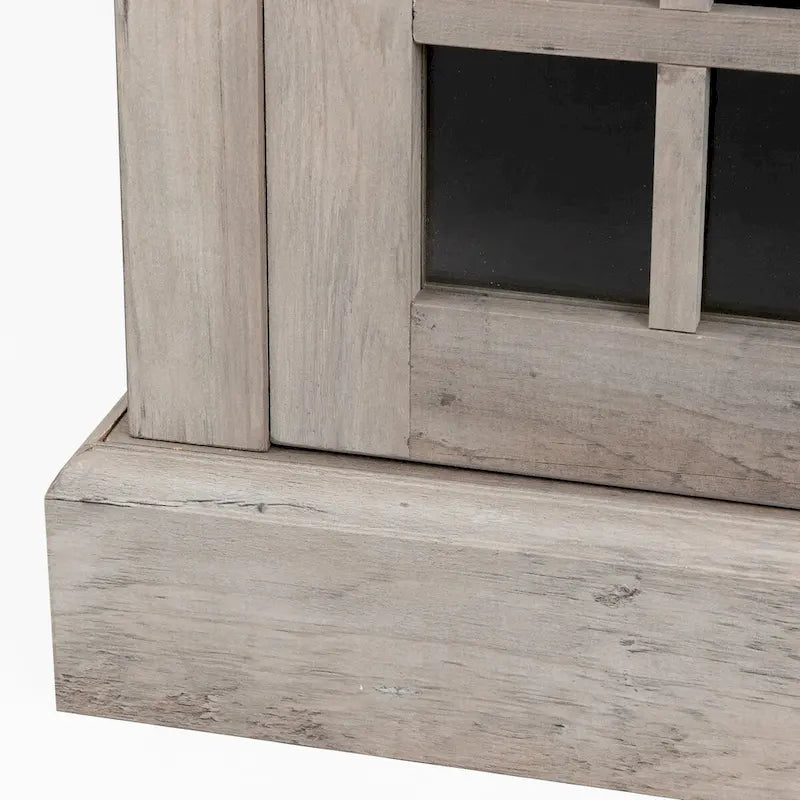 Mueble para TV con chimenea eléctrica y control remoto