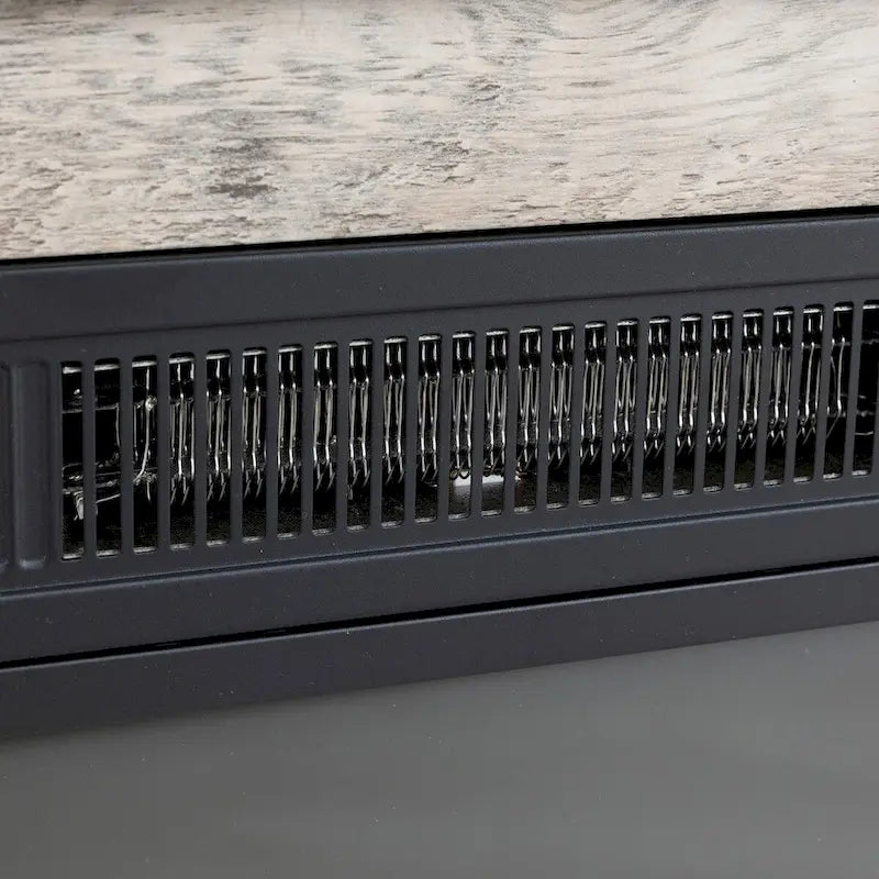 Mueble para TV con chimenea eléctrica y control remoto