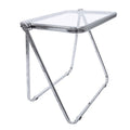 Table d’appoint pliante carrée en plastique avec cadre en fer