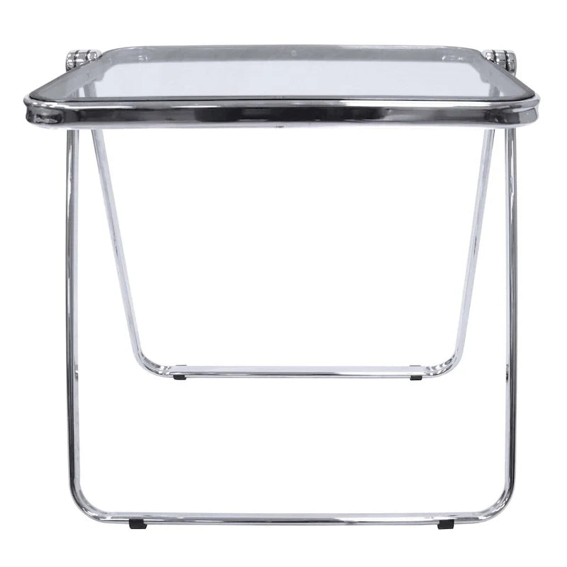 Table d’appoint pliante carrée en plastique avec cadre en fer