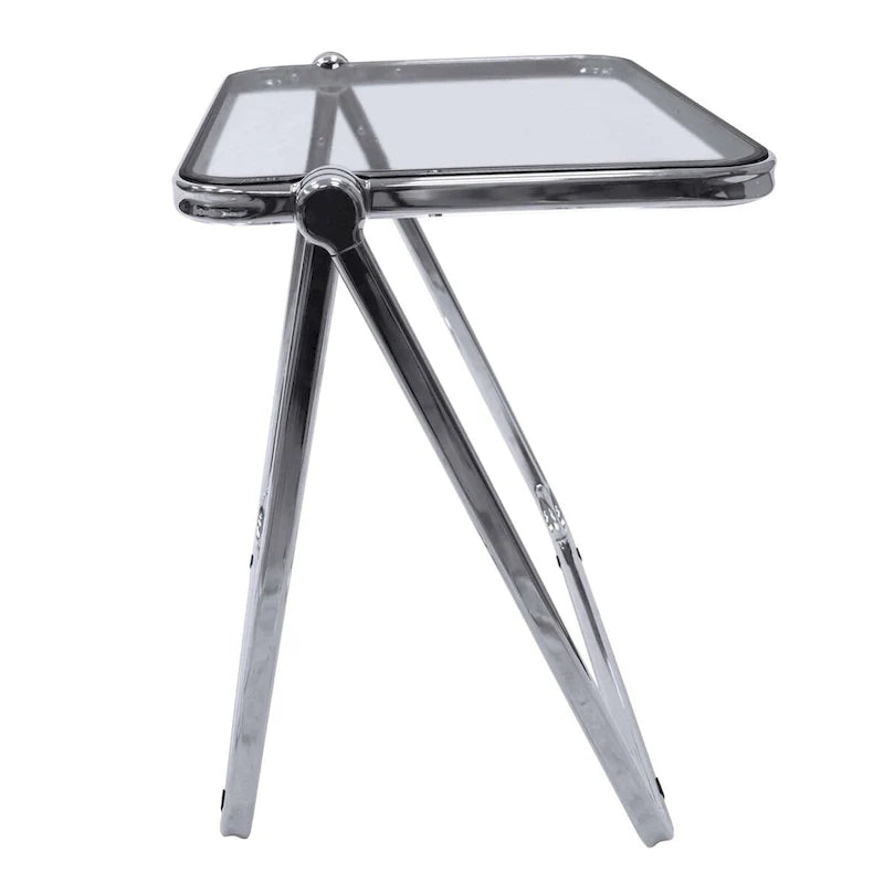 Table d’appoint pliante carrée en plastique avec cadre en fer