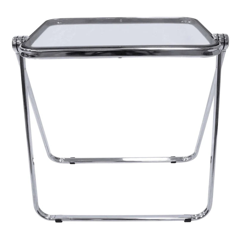 Table d’appoint pliante carrée en plastique avec cadre en fer
