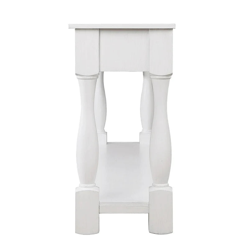 Table console en bois avec 3 tiroirs et 1 étagère inférieure
