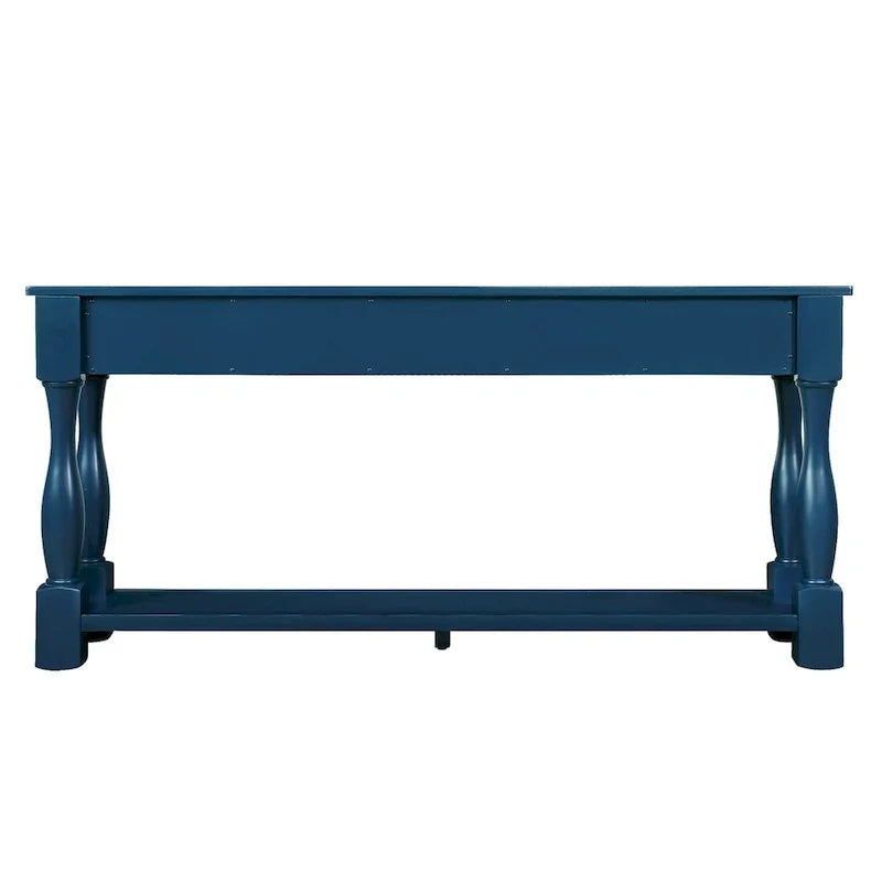 Table console en bois avec 3 tiroirs et 1 étagère inférieure