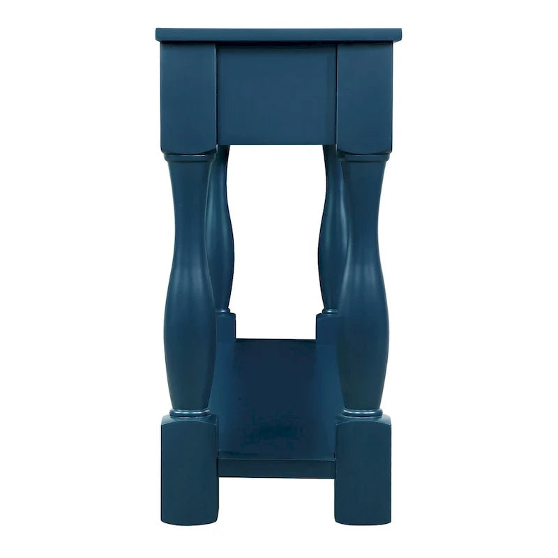 Table console en bois avec 3 tiroirs et 1 étagère inférieure