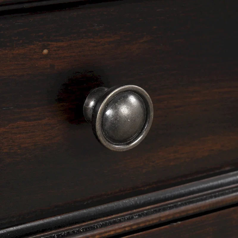 Mesa consola de madera de pino con 4 cajones y estante inferior para recibidor o pasillo