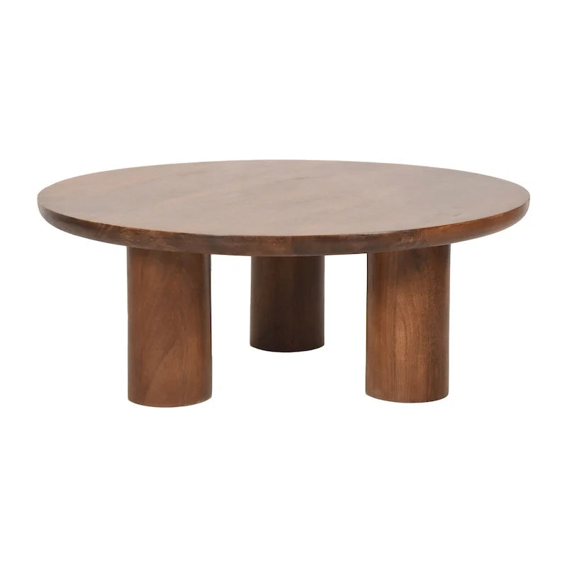 Elegante juego de mesas de centro de madera de mango estilo bohemio — Un imprescindible para un hogar moderno