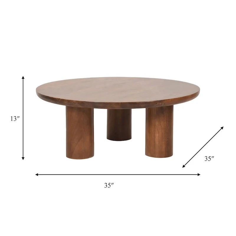 Elegante juego de mesas de centro de madera de mango estilo bohemio — Un imprescindible para un hogar moderno
