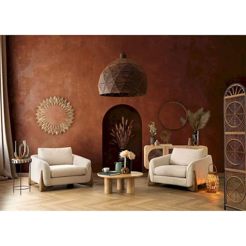Elegante juego de mesas de centro de madera de mango estilo bohemio — Un imprescindible para un hogar moderno