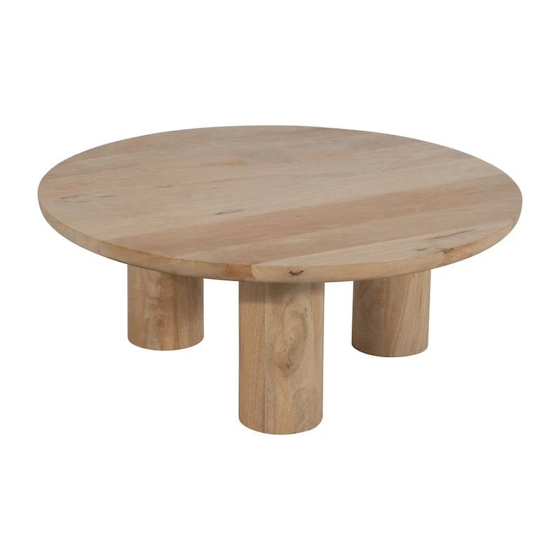 Elegante juego de mesas de centro de madera de mango estilo bohemio — Un imprescindible para un hogar moderno