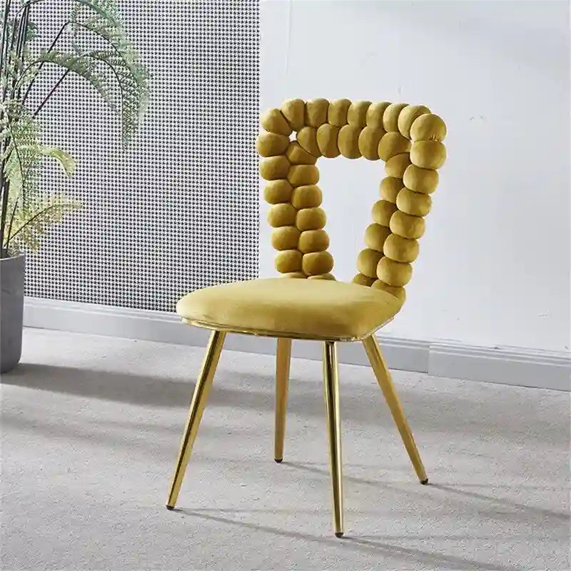 Moderne Esszimmerstühle mit Metallbeinen — 2er-Set