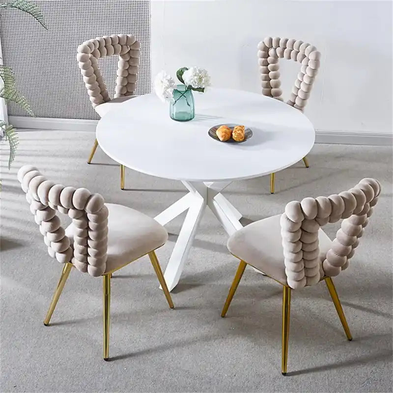 Moderne Esszimmerstühle mit Metallbeinen — 2er-Set