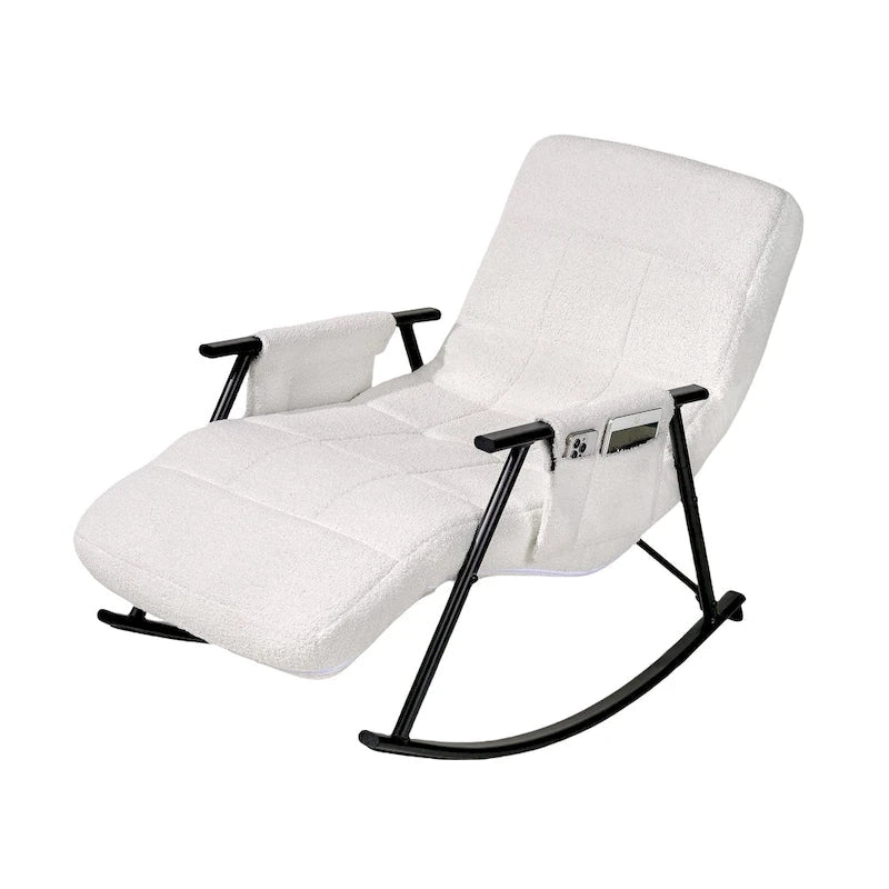 Sillón mecedora ajustable, sillón deslizante para guardería con respaldo alto ajustable y reposapiés