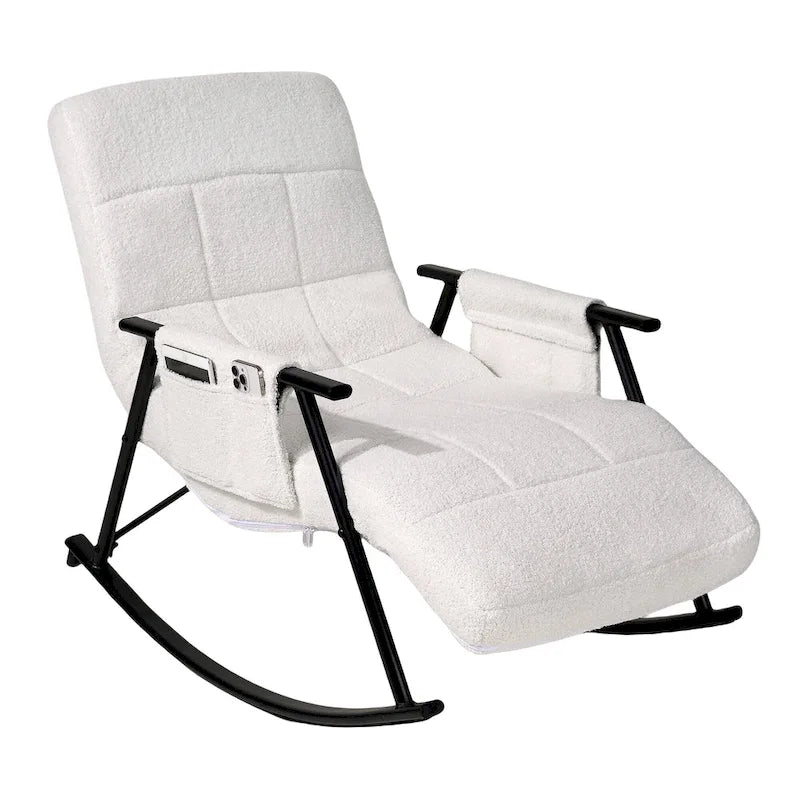 Sillón mecedora ajustable, sillón deslizante para guardería con respaldo alto ajustable y reposapiés
