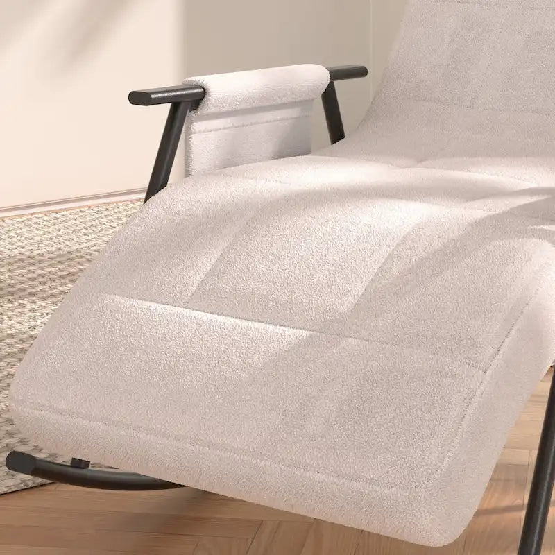 Sillón mecedora ajustable, sillón deslizante para guardería con respaldo alto ajustable y reposapiés