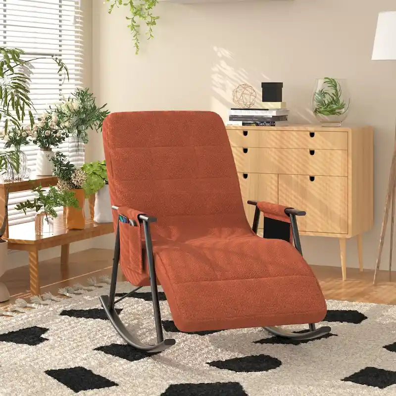 Sillón mecedora ajustable, sillón deslizante para guardería con respaldo alto ajustable y reposapiés
