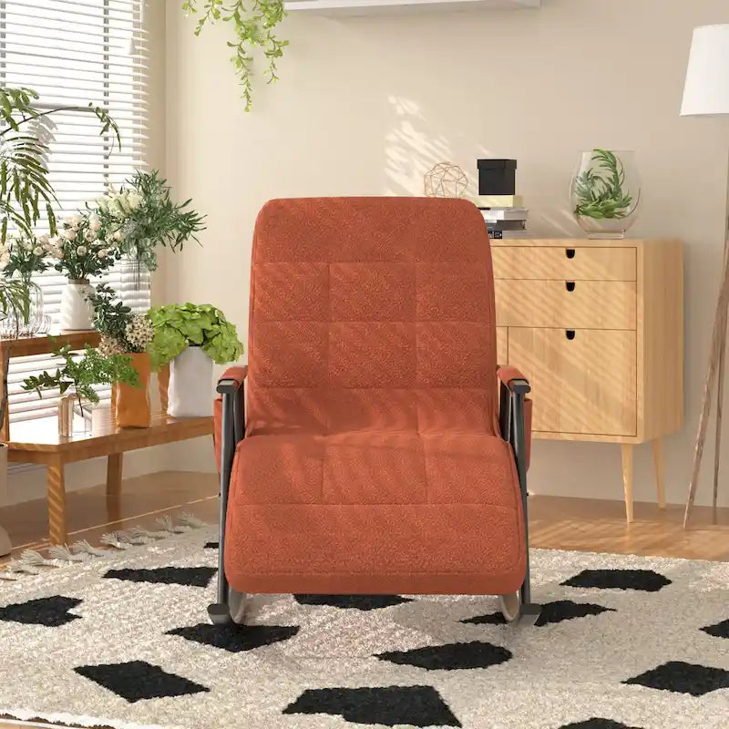 Sillón mecedora ajustable, sillón deslizante para guardería con respaldo alto ajustable y reposapiés
