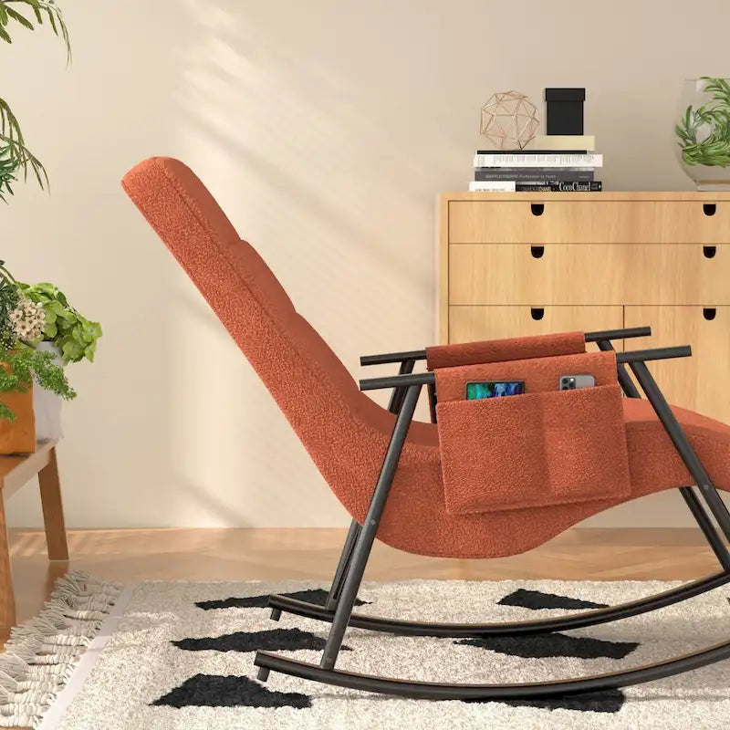 Sillón mecedora ajustable, sillón deslizante para guardería con respaldo alto ajustable y reposapiés