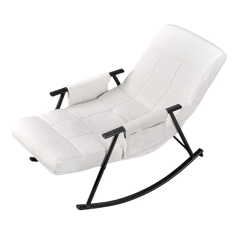 Sillón mecedora ajustable, sillón deslizante para guardería con respaldo alto ajustable y reposapiés
