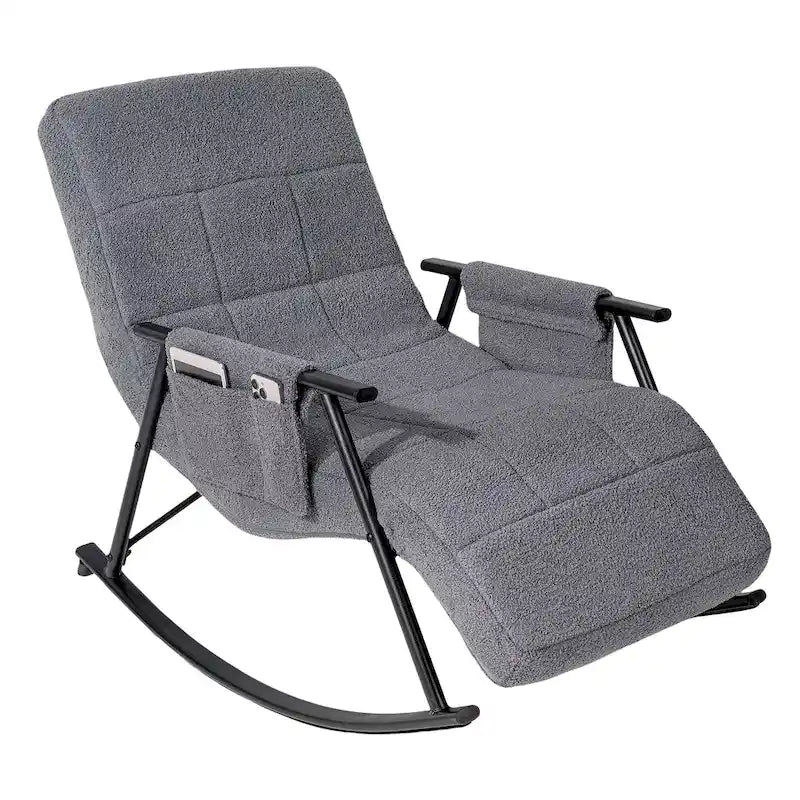 Sillón mecedora ajustable, sillón deslizante para guardería con respaldo alto ajustable y reposapiés