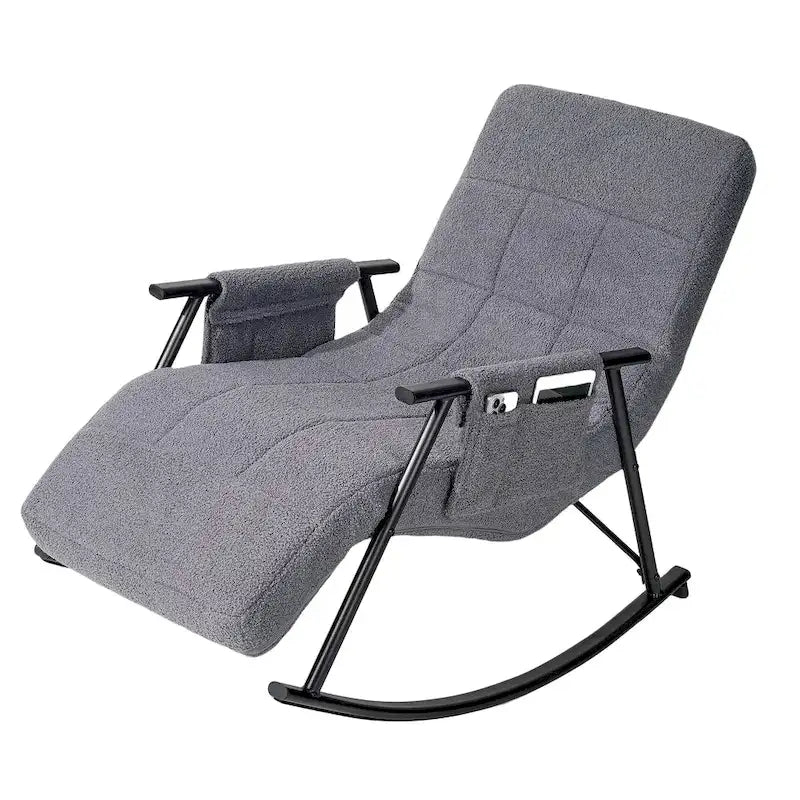 Sillón mecedora ajustable, sillón deslizante para guardería con respaldo alto ajustable y reposapiés