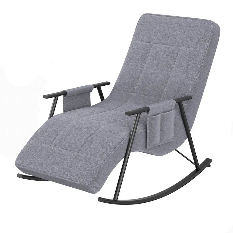 Sillón mecedora ajustable, sillón deslizante para guardería con respaldo alto ajustable y reposapiés