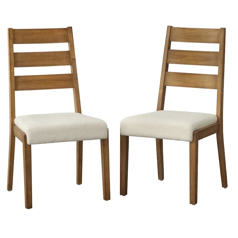 Sillas de comedor de madera maciza (juego de 2)