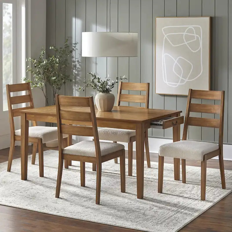 Sillas de comedor de madera maciza (juego de 2)