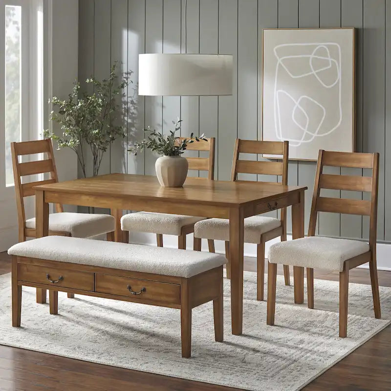 Sillas de comedor de madera maciza (juego de 2)
