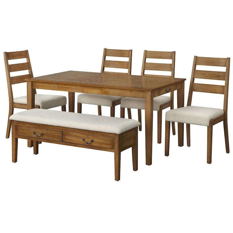 Sillas de comedor de madera maciza (juego de 2)