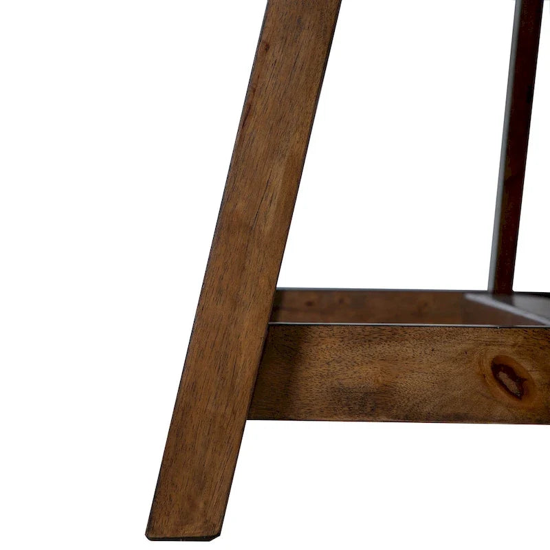 Table de salle à manger rustique en bois massif brun de 72 pouces