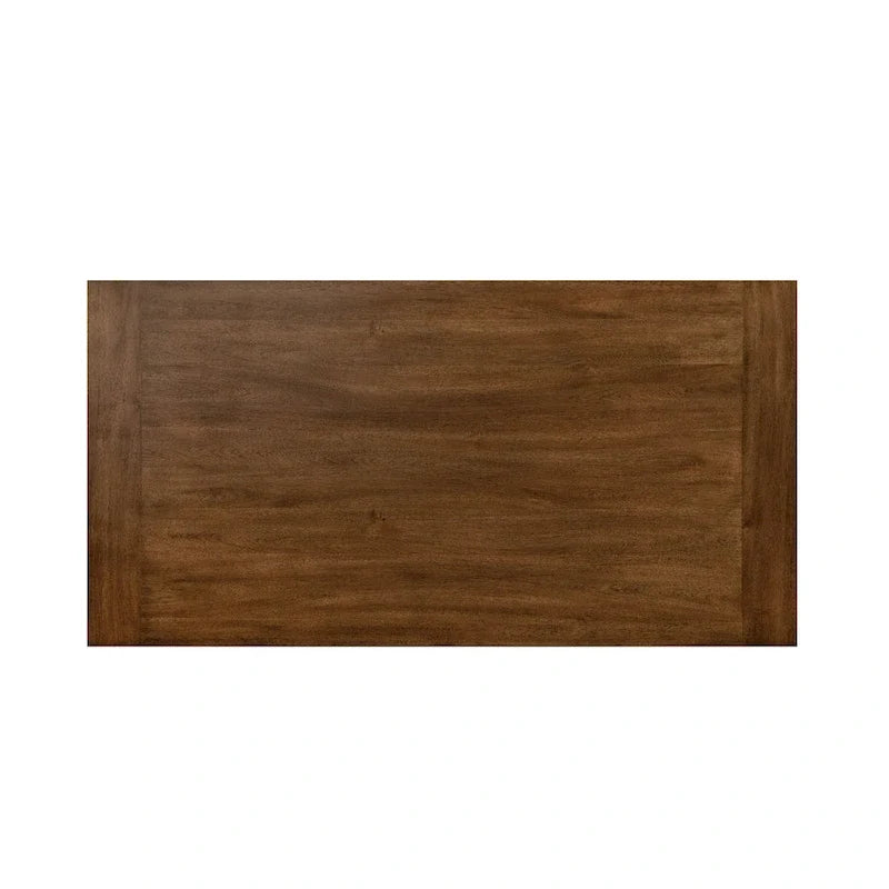 Table de salle à manger rustique en bois massif brun de 72 pouces